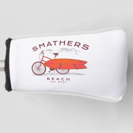 スマザービーチ鍵ウエストヴィンテージビーチサーフィン ゴルフヘッドカバー (正面)