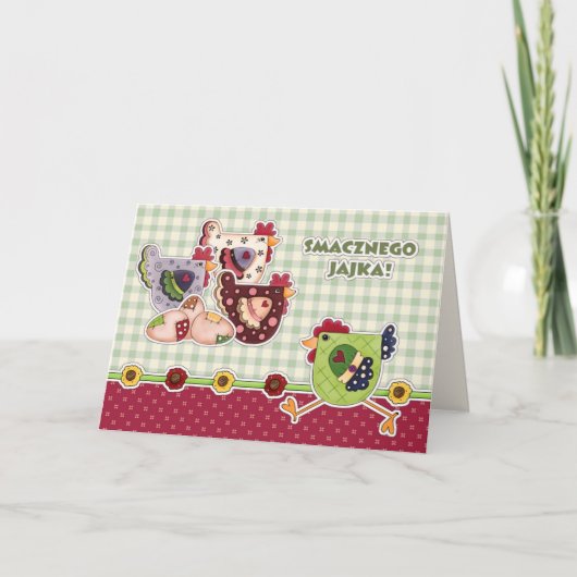 スマシュネゴジャッカ。ポーランド語でイースターカード シーズンカード (正面)