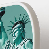 スマッシュの像 – ニューヨークのピックボールデザイン ピックルボールラケット (左詳細)