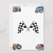 スマッシュ&クラッシュモンスタートラックラリー3回目の誕生日 招待状 (裏面)