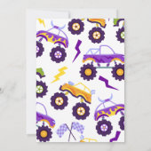 スマッシュ&クラッシュモンスタートラック誕生日招待状 招待状 (裏面)