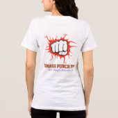 スマッシュ・パンチ・フィスト - 勇気ある強さのモチベーションアート トライブレンドTシャツ (裏面)