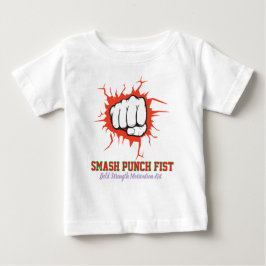 スマッシュ・パンチ・フィスト - 勇気ある強さのモチベーションアート ベビーTシャツ