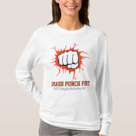 スマッシュ・パンチ・フィスト - 勇気ある強さのモチベーションアート Tシャツ