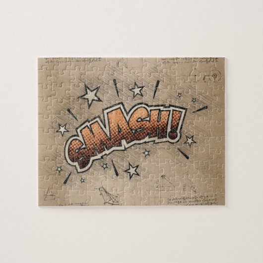 スマッシュ！ヴィンテージ漫画ブックスチームパンクポップ・アートのアート ジグソーパズル (横)