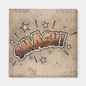 スマッシュ!ヴィンテージ漫画ブックスチームパンクポップ・アートのアート マグネット (正面)