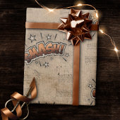 スマッシュ！ヴィンテージ漫画ブックスチームパンクポップ・アートのアート ラッピングペーパー