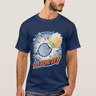 スマッシュ！漫画スタイルバドミントンTシャツ Tシャツ