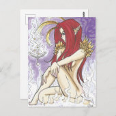 スマッジシニャルマンガファンタジー魔女アートポストカード ポストカード (正面/裏面)