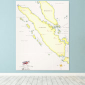 スマトラの地図 キャンバスプリント (インサイチュ (ウッドフロア))