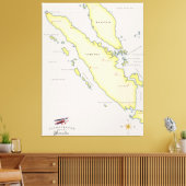 スマトラの地図 キャンバスプリント (インサイチュ (リビング))
