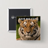 スマトラタイガーポートレート 缶バッジ (正面&裏面)