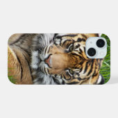 スマトラトラ野生動物写真 iPhone 16ケース (裏面横)