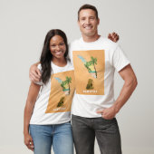 スマトラ島のイラストマップの旅行ポスター Tシャツ (ユニセックス)