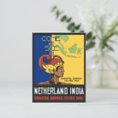 スマトラ、ボルネオ、セレブ、ジャワ、オランダ、インド ポストカード (スタンド正面)