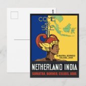 スマトラ、ボルネオ、セレブ、ジャワ、オランダ、インド ポストカード (正面/裏面)