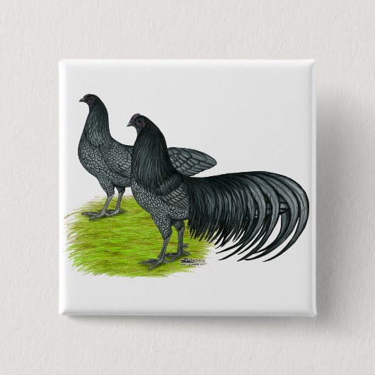 スマトラ：青ペア 缶バッジ (正面)