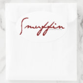 スマフィンステッカー 楕円形シール (バッグ)