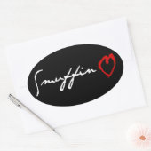 スマフィン愛 楕円形シール (封筒)