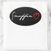 スマフィン愛 楕円形シール (バッグ)