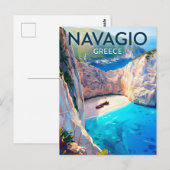 スマリナスビーチ、ギリシャ ポストカード (正面/裏面)