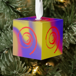 スマーカラフルジキューブの回転オーナメント キューブオーナメント