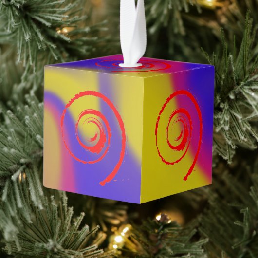 スマーカラフルジキューブの回転オーナメント キューブオーナメント (ツリー)