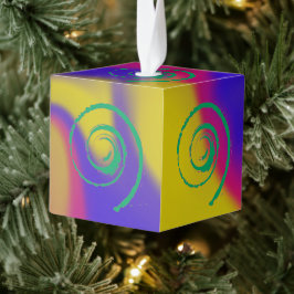 スマーカラフルジキューブの回転オーナメント キューブオーナメント