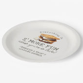 スマーズ フォール ボンファイア アウトドア カップルシャワー ペーパープレート (アングル)