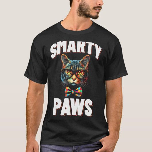 スマーティーパウズ 猫めがね Tシャツ (正面)