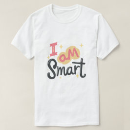スマートさを誇りに自信を持って タイポグラフィーデザイン Tシャツ