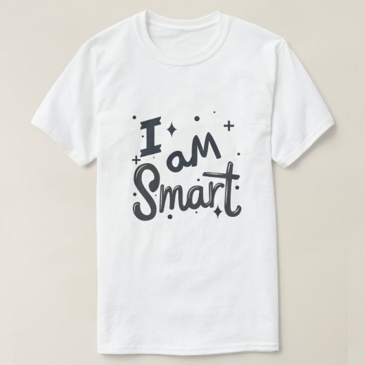 スマートさを誇るタイポグラフィデザイン Tシャツ (デザイン正面)