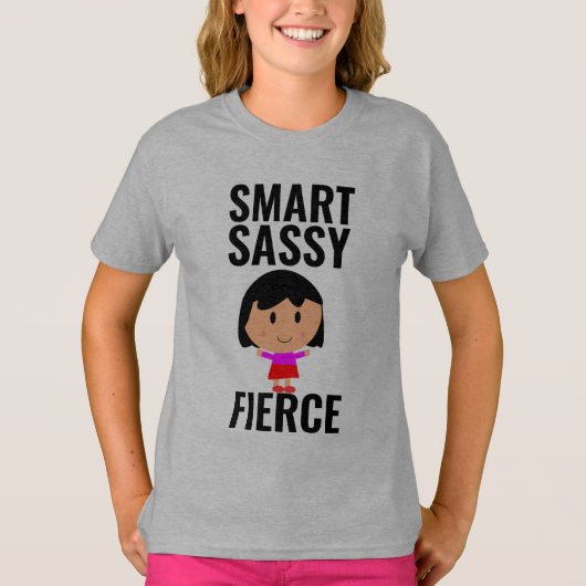スマートで生意気な強い女性パワー 女性用 Tシャツ (正面)