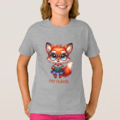 スマートで賢い狐 Tシャツ (正面)