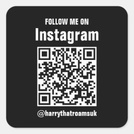 スマートなブラックQRコードビジネスロゴ | 現代のプロフェッショナル スクエアシール