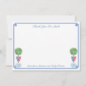 スマートなボックスウッド 4thオブジュライ ウェディングまたはベイビーシャワー サンキューカード (正面)