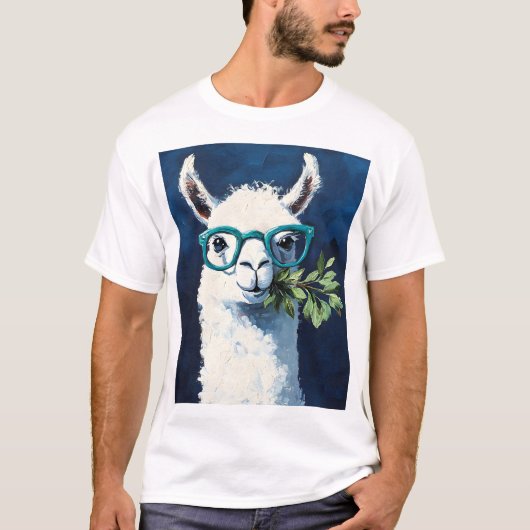 スマートなラマのシックなデザイン Tシャツ (正面)