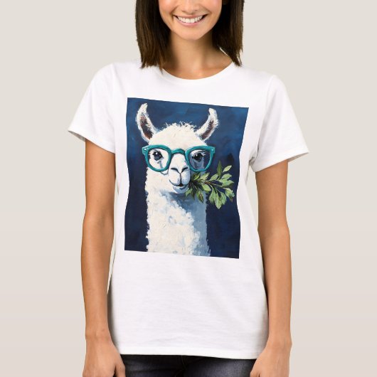 スマートなラマのシックなデザイン Tシャツ (正面)