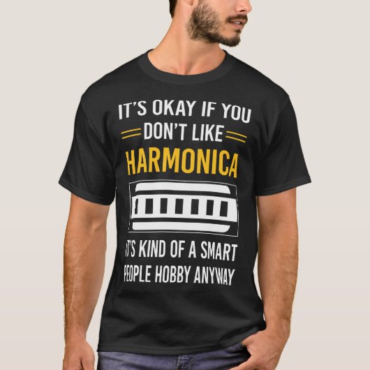 スマートな人々のハーモニカ Tシャツ (正面)