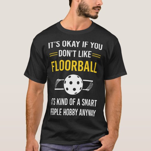 スマートな人々のフロアボール Tシャツ (正面)
