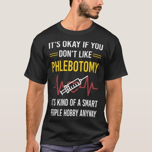 スマートな人々の静脈穿刺学 臨床検査技師 Tシャツ (正面)