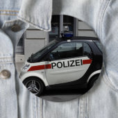 スマートな警察の車 缶バッジ (インサイチュ)