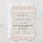 スマートエレガンスコーラル結婚式招待状 招待状 (裏面)