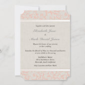 スマートエレガンスコーラル結婚式招待状 招待状 (裏面)