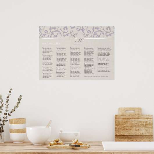 スマートエレガンス ラベンダー ウェディングコレクション ポスター (キッチン)