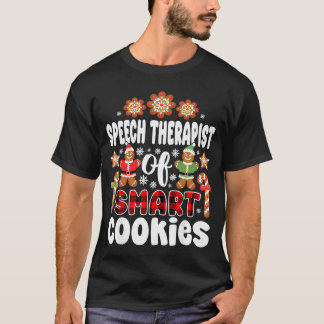スマートクッキーのスピーチセラピスト クリスマス かわいいジンジャー Tシャツ