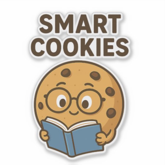 スマートクッキー – 学び、成長、輝く 🍪📚 シール (正面)