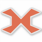 スマートゲーミングイニシャル X モノグラム シール (正面)