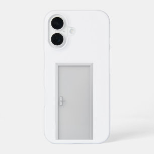 スマートドアロックの白いドア iPhone 16ケース