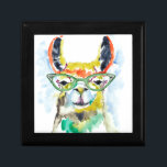 スマートパンツラマ ギフトボックス<br><div class="desc">Smarty-Pants Llama by Jennifer Goldberger.おもしろい眼鏡を着用した水彩スタイルで素晴らしいラマを特徴とする。</div>